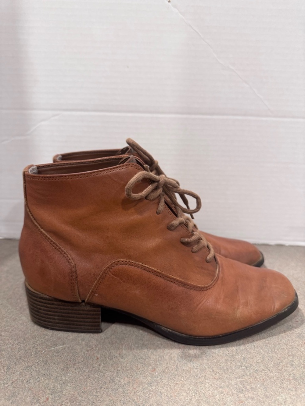 Lauren Rogers Lace Up Leather Ankle Booties